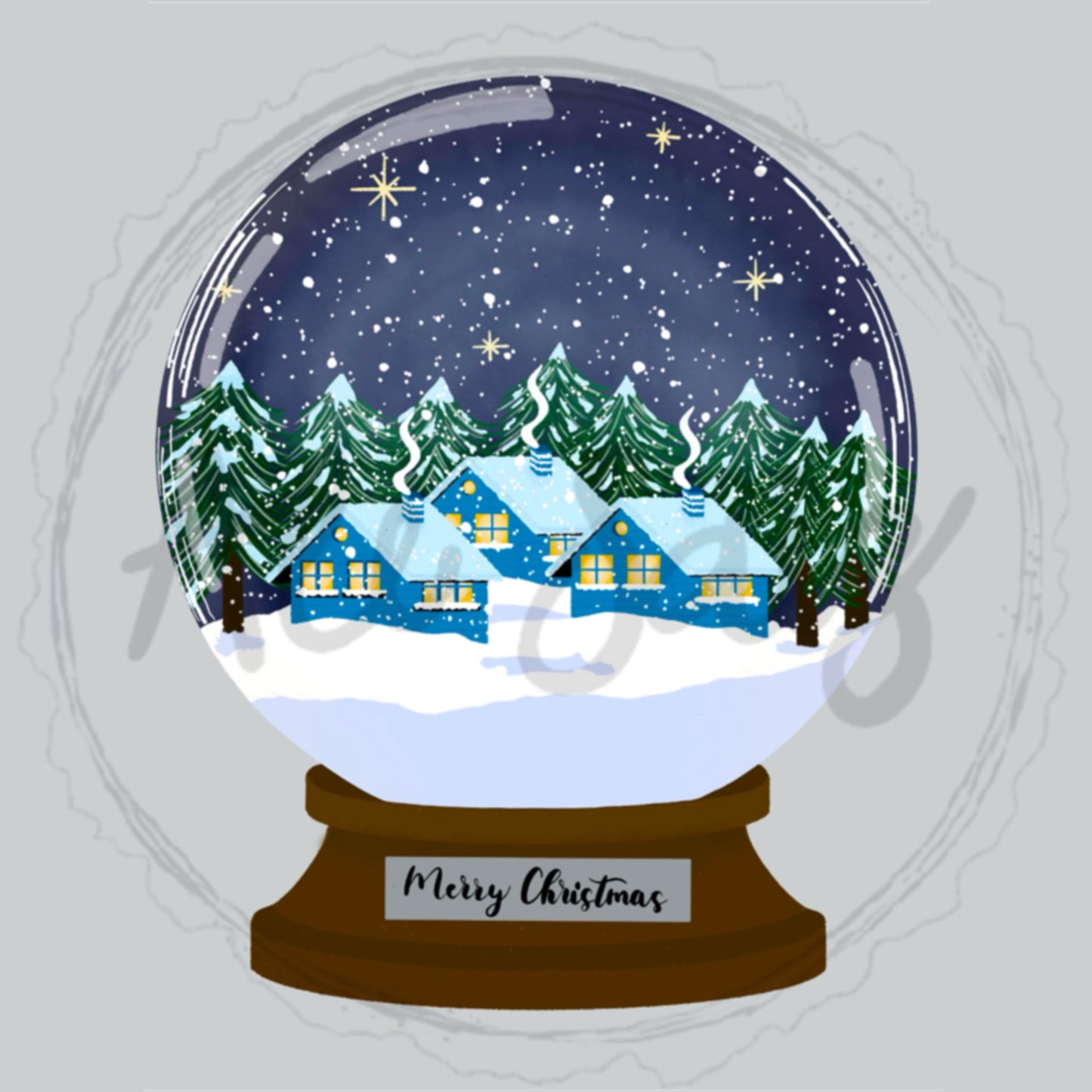 Bola de nieve villa navideña