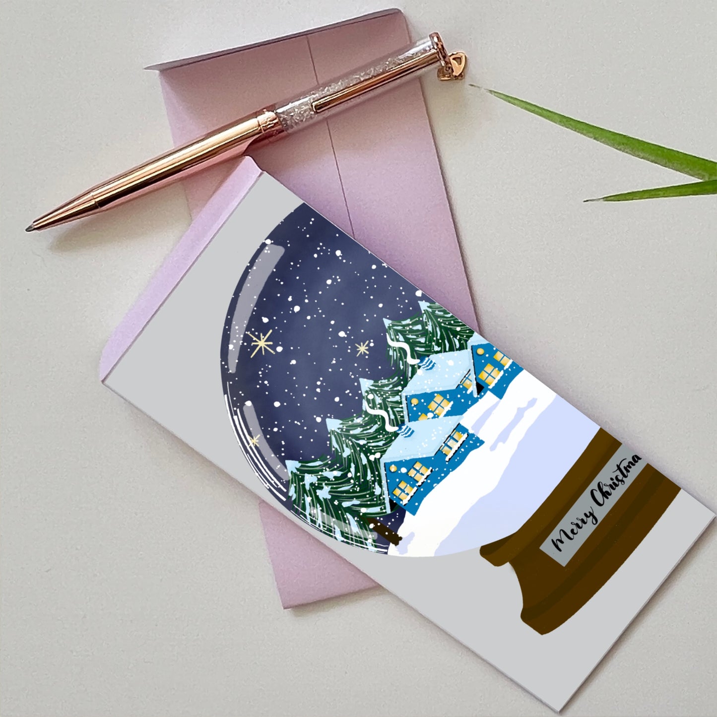 Bola de nieve villa navideña