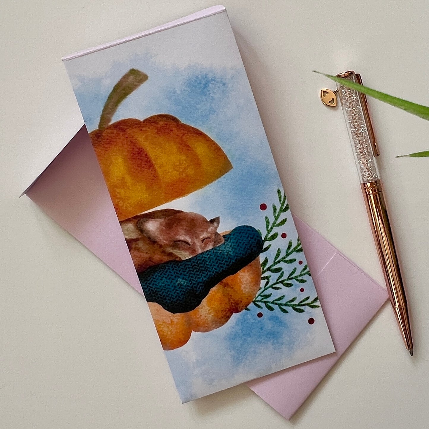 Zorro durmiente en calabaza