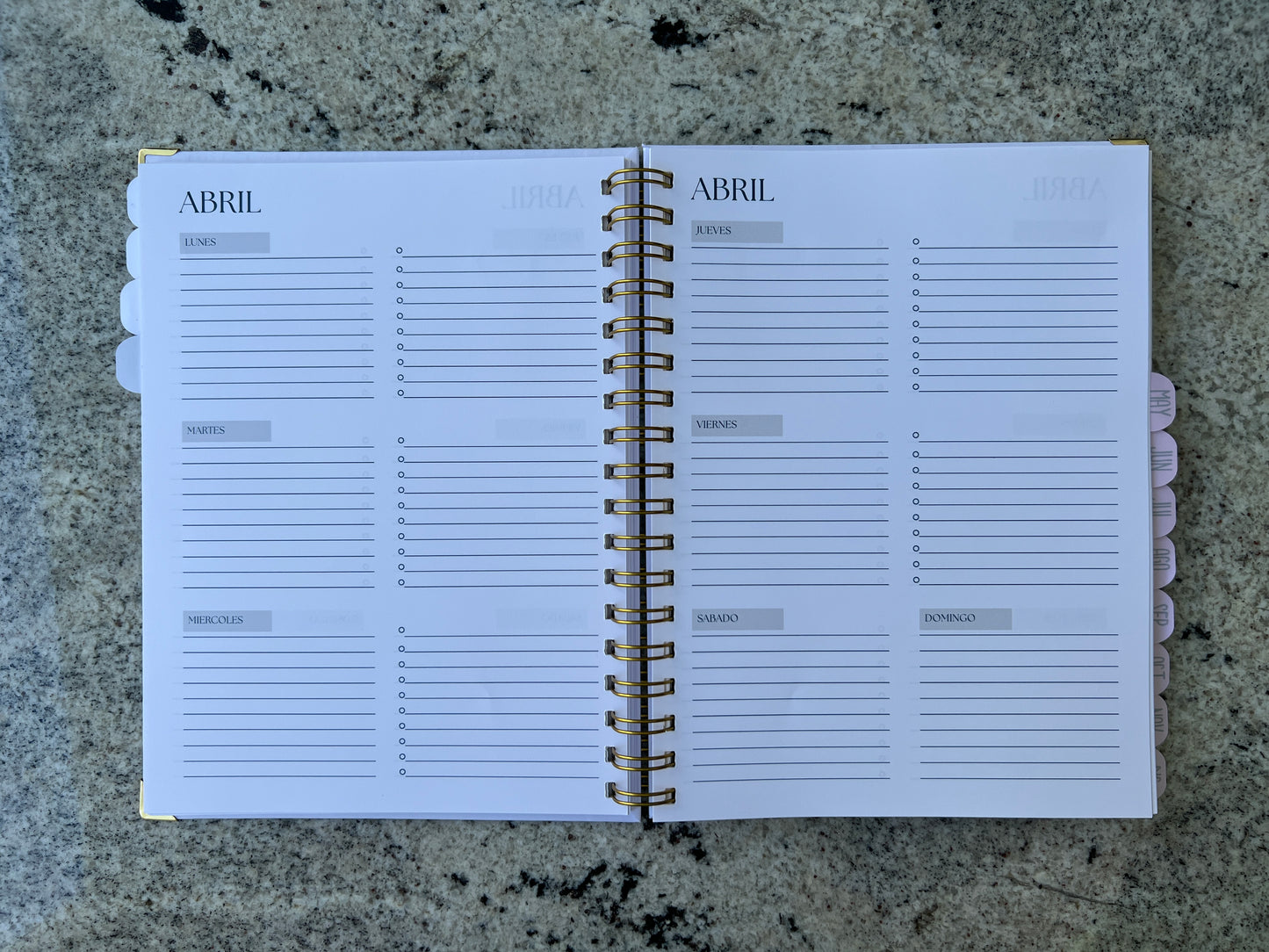 Bitácora de vida personalizada (agenda física)
